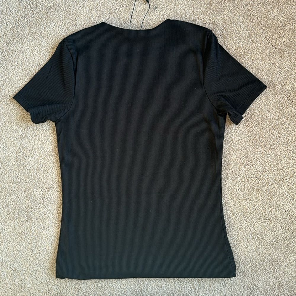 Ribbed crew neck top - Picture 4 of 5